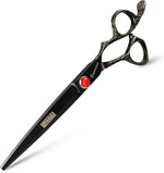 6/7-Inch Professional Hair Scissors Haircut Rose Pattern Hair Scissors Styling Tools Japanese Stainless Steel Scissor Set (7-inch cutting scissors-A) - Image 12