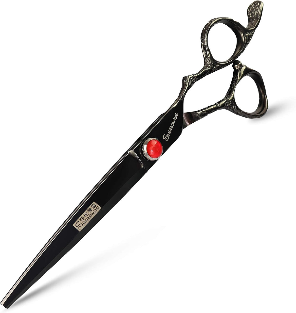 6/7-Inch Professional Hair Scissors Haircut Rose Pattern Hair Scissors Styling Tools Japanese Stainless Steel Scissor Set (7-inch cutting scissors-A) - Image 12