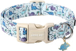 Aring Pet dinosaur print dog collar front view