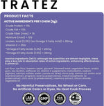 Tratez shiny coat support dog supplement packaging details