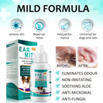 Navna Vosifsdiy ear drops for dogs and cats next to a cotton ball