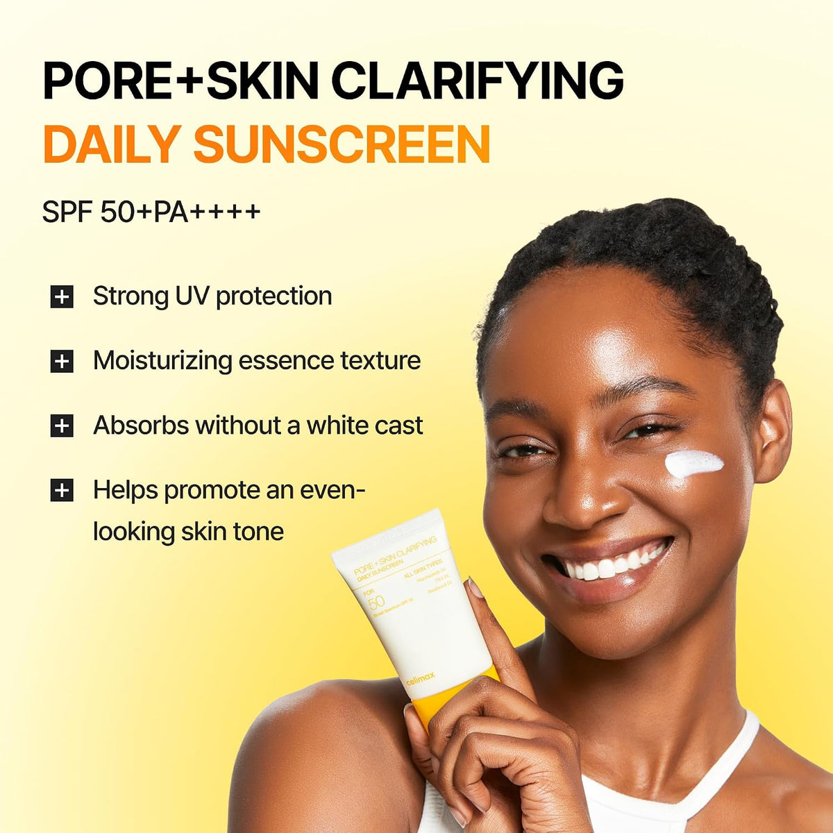 Celimax Korean sunscreen with Niacinamide and Tranexamic Acid packaging box design