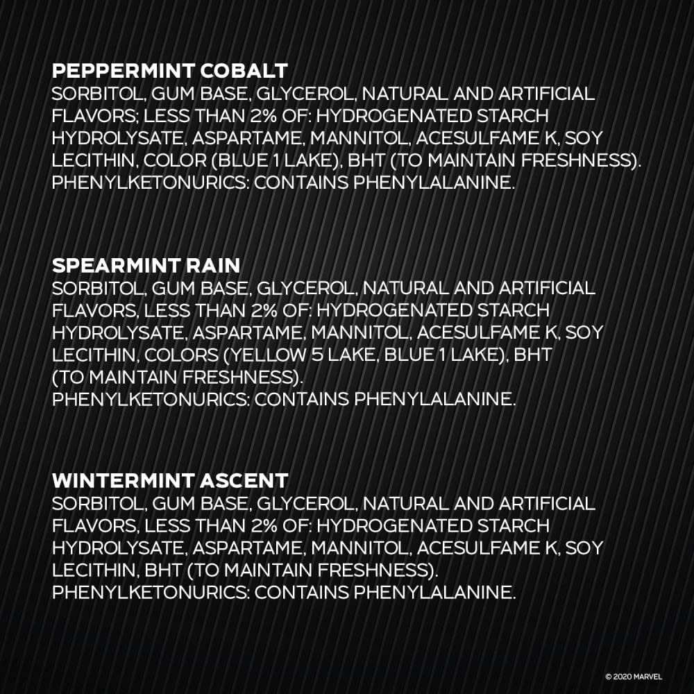 Side profile of authentic USA imported 5 GUM sugar free variety box with full product information.