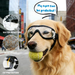 Adjustable elastic straps detail on NAMSAN dog eyewear