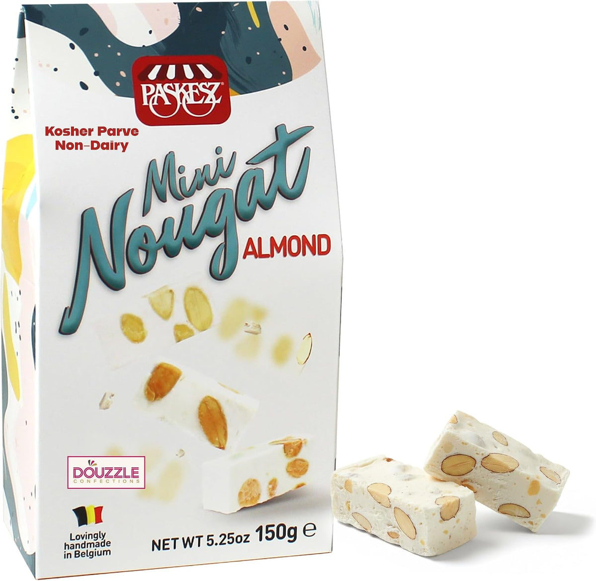 DOUzzle premium imported European nougat candy mix texture close up