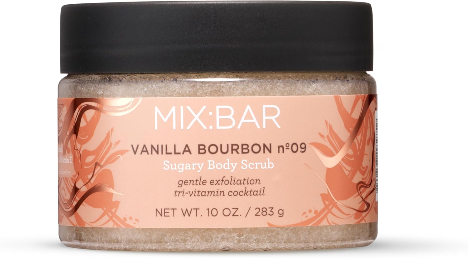 MIX:BAR Vanilla Bourbon Sugary Body Scrub front jar view