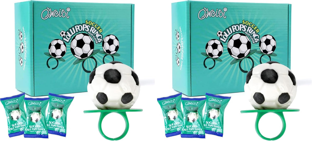 Soccer Ring Lollipops,Individually Wrapped Candy for Birthday Party Favors,football Candy Lollipops Suckers,18 Count - Image 12