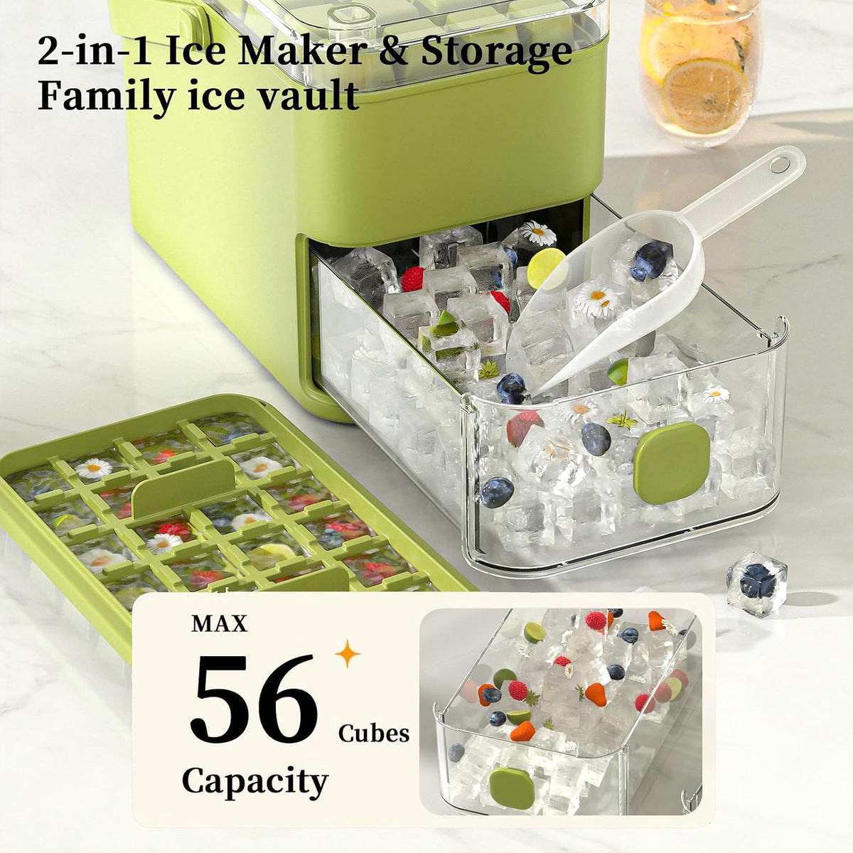 Kundita ice box with included mini ice scoop