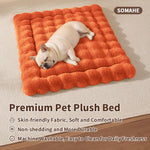 SOMAHE Cat Bed Mat, Soft Plush Faux Fur Kneading Pet Bed, Machine Washable Cat Sleeping Pad for Indoor Cats & Kittens, Non-Slip Fluffy Cat Rug for Couch Sofa Floor, 23x15 Inch Grey - Image 11