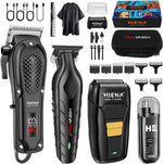 Hiena Pro hair clippers set front view professional grooming kit
