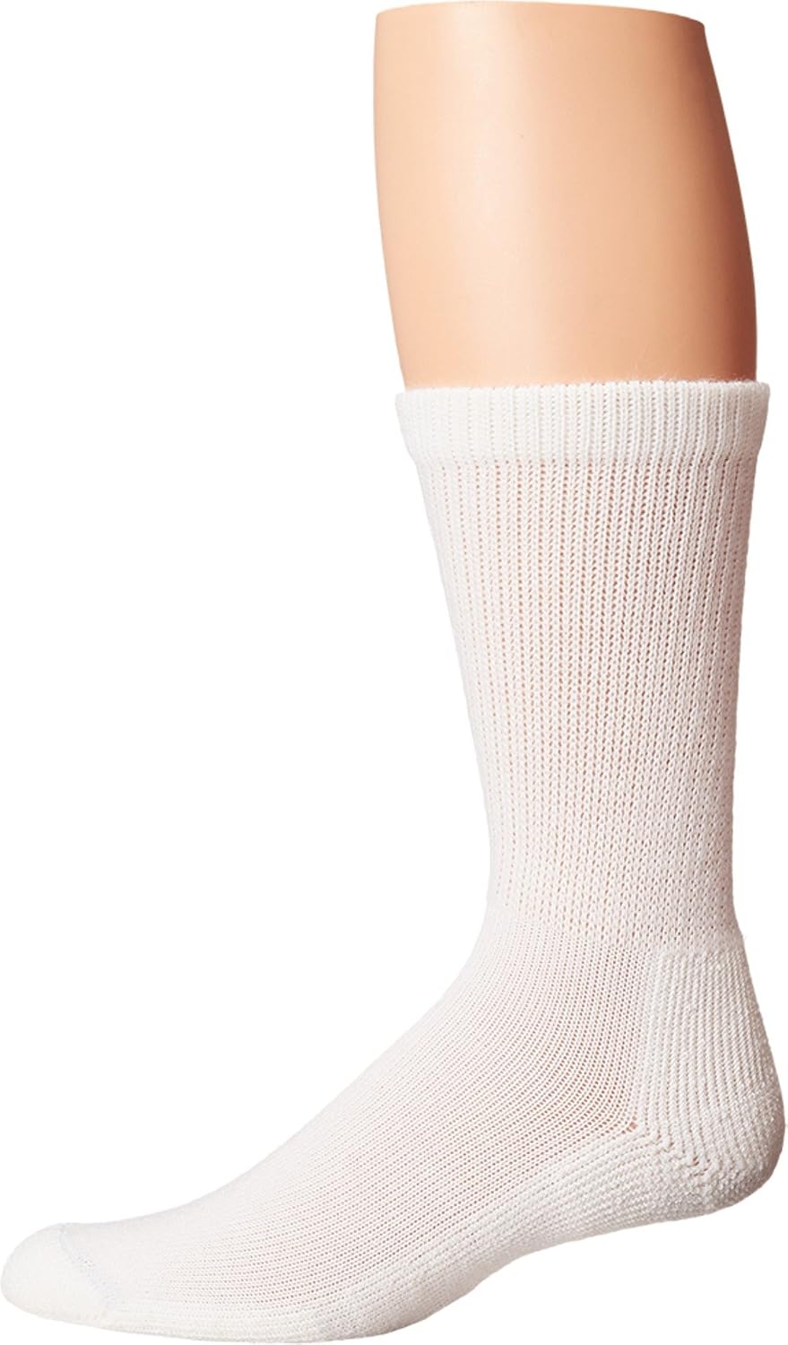 Thorlos walking crew socks fabric texture and welt cuff detail
