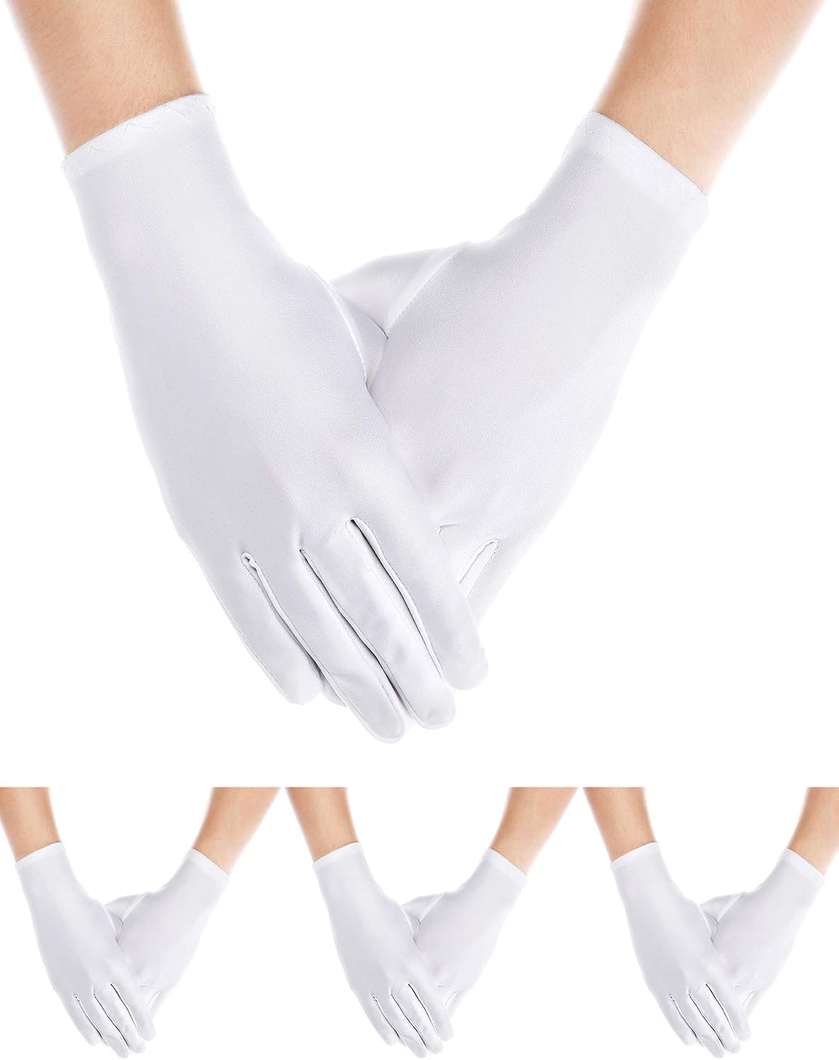 Sumind black gloves front view formal costume apparel