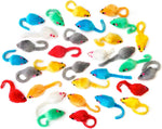 CHIWAVA 36PCS 4.1'' Furry Cat Toy Mice Rattle Small Mouse Kitten Interactive Play Assorted Color - Image 9