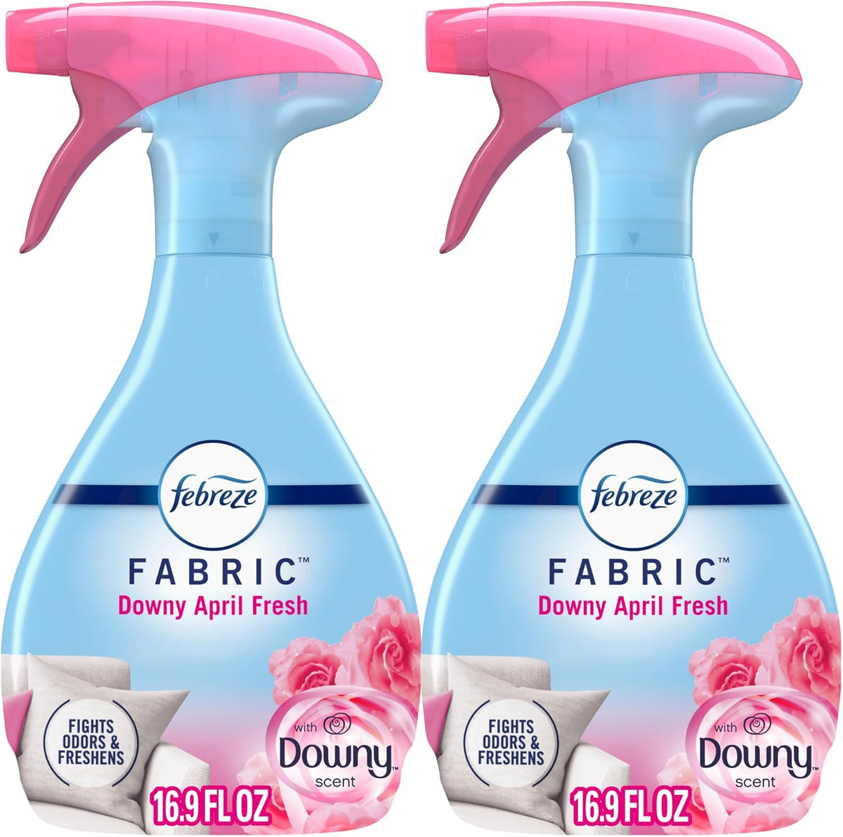 Febreze Odor Fighting Fabric Refresher Downy April Fresh front view for home odor elimination.