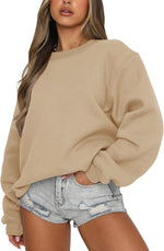 Fanway&EC Women's Long Sleeve Sweatshirt Casual Crewneck Oversized Pullover Hoodies Fall Tops - Image 15