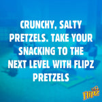 Flipz Salted Caramel Pretzel snack bag branding