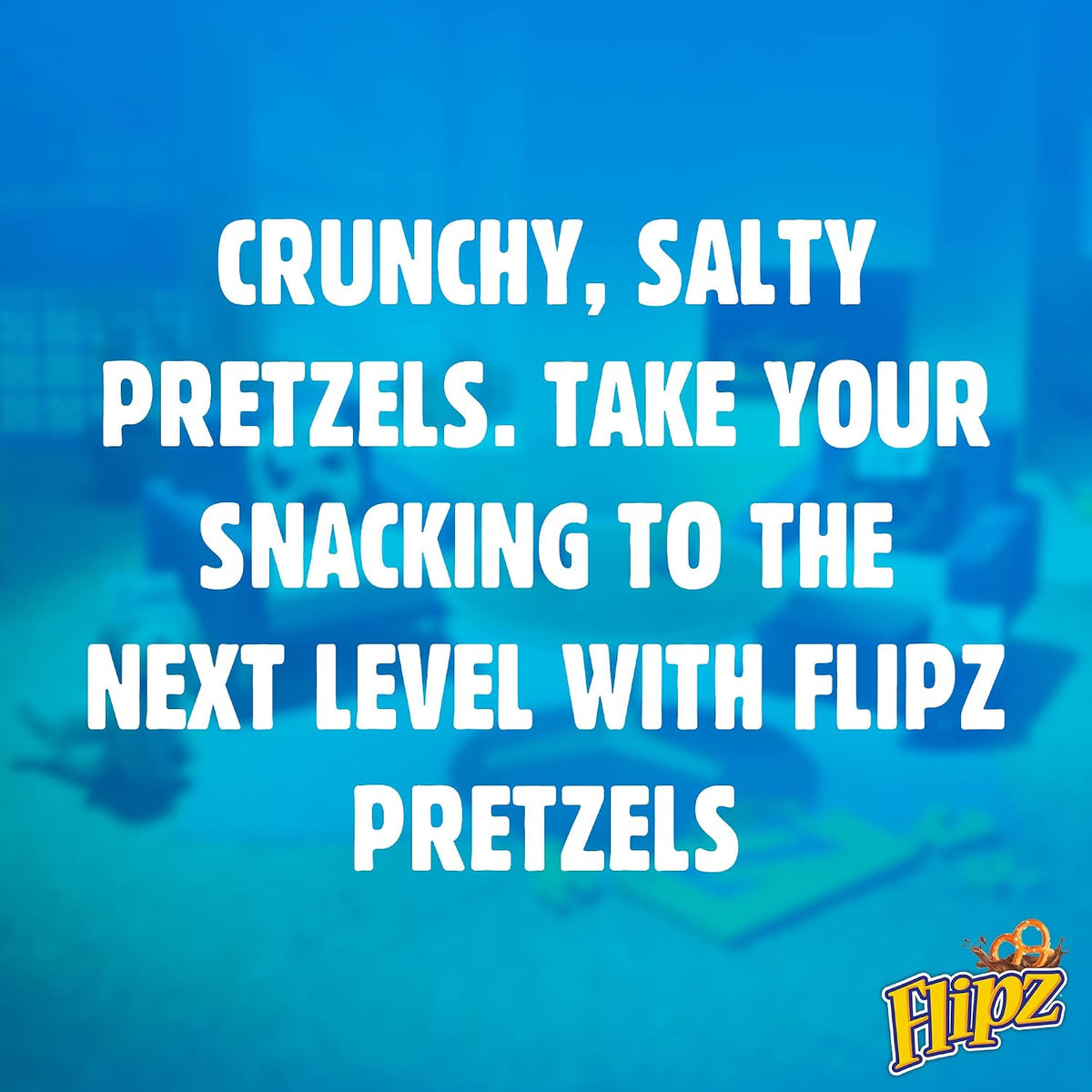 Flipz Salted Caramel Pretzel snack bag branding