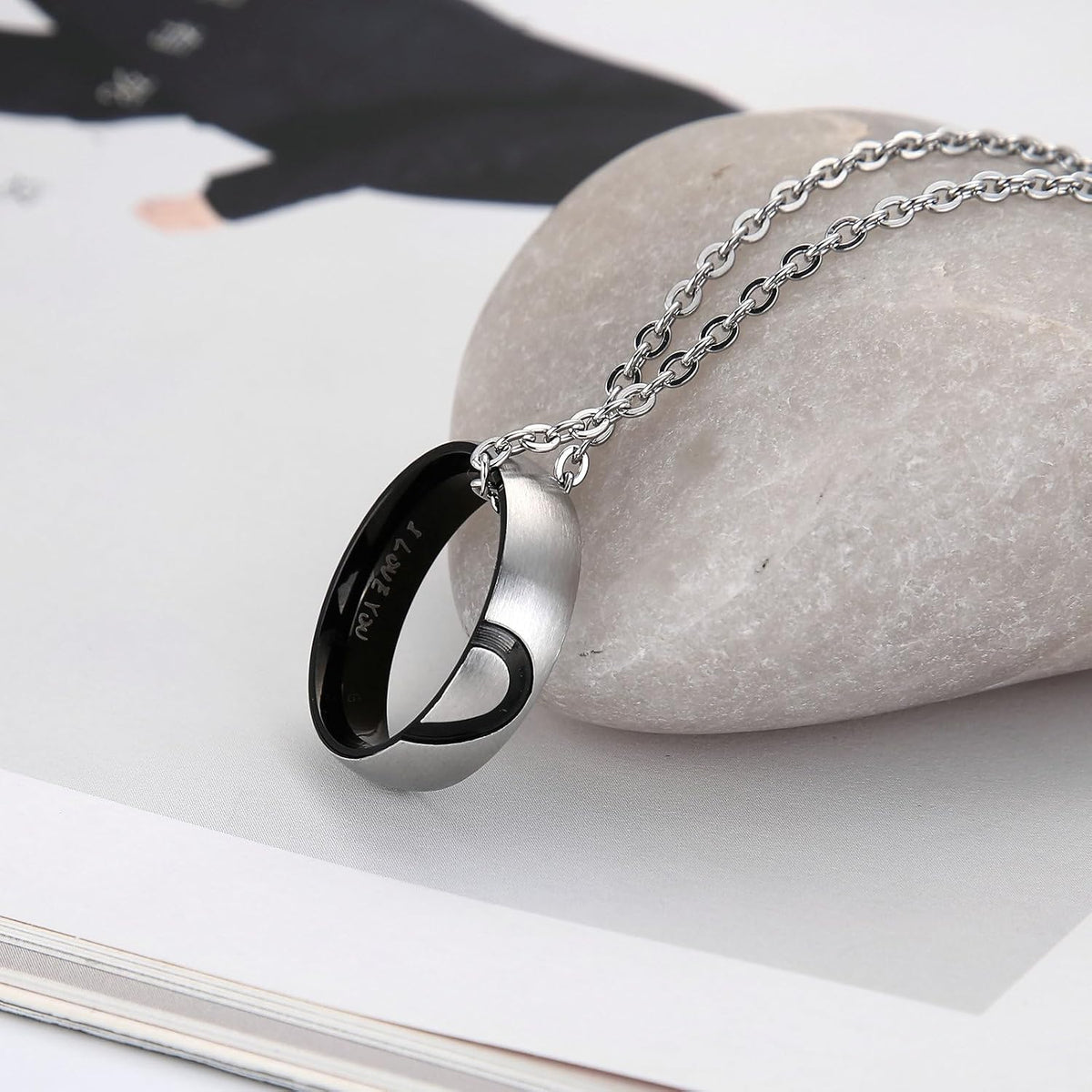 ANAZOZ 6mm wedding band set studio lighting