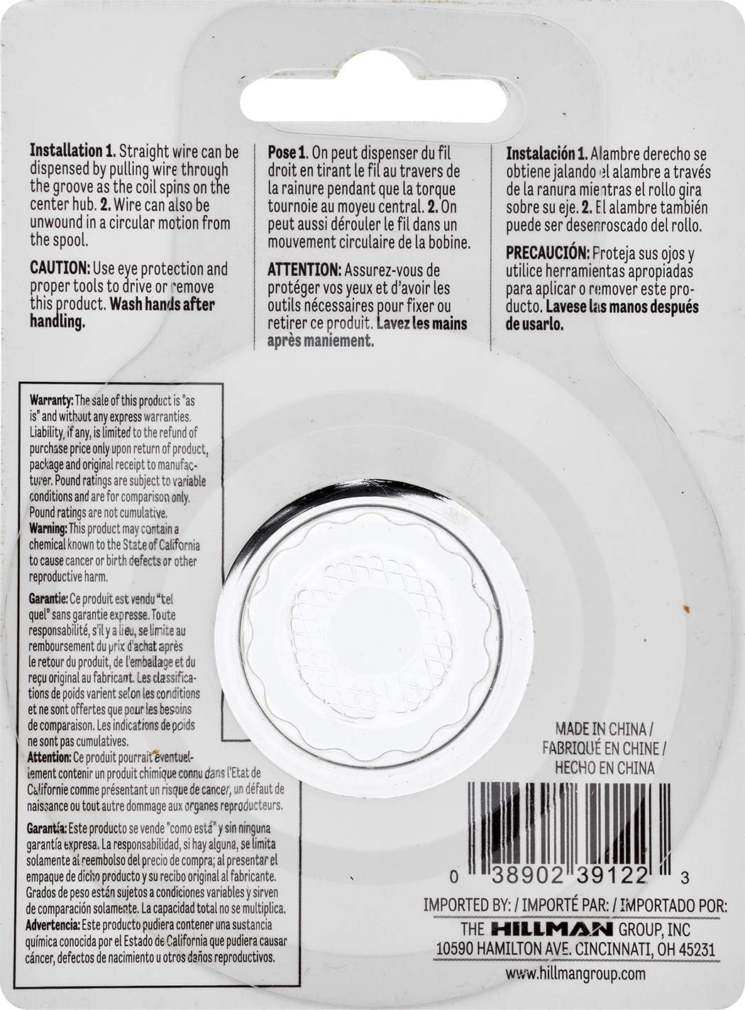 Hillman hobby wire coil showing dark annealed finish