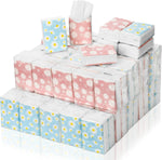 Outus fresh daisy pocket tissues one hundred pack front view showing pink and blue floral packaging.