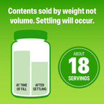 Orgain organic protein powder scoop and serving suggestion