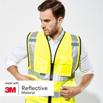 Salzmann safety vest breathable mesh fabric close up