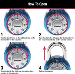 Master Lock keyless dial mechanism detail shot