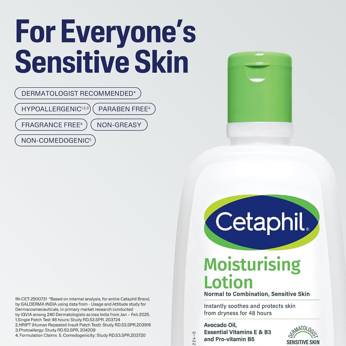 Cetaphil moisturising lotion back label details