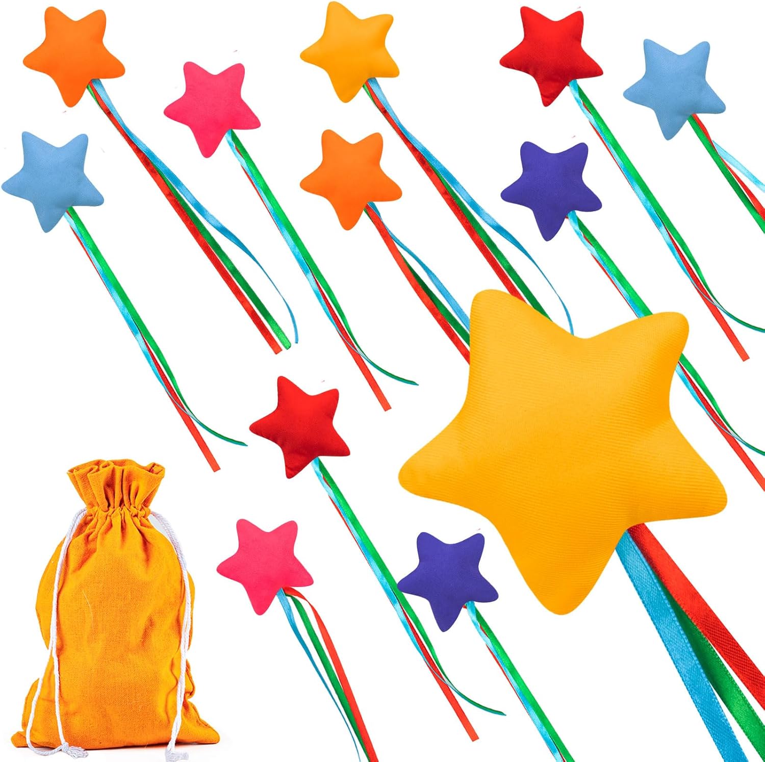 Zebnyya 12 piece star bean bags set front view for kids games