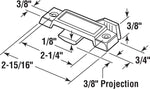 Prime-Line F 2590 Sash Lock for Vertical and Horizontal Sliding Windows - Replace Broken Sash Locks for Additional Home Security, 2-1/4" Mounting Hole Centers, White Diecast (Single Pack) - Image 9
