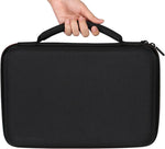 L LTGEM black travel case top lid texture and branding closeup