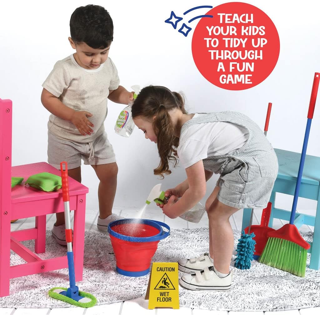 Play22 Kids Cleaning Set 12 Piece - Toy Cleaning Set for Girls & Boys - Image 3