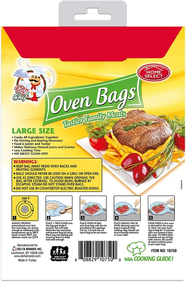 Home Select large roasting bags clear material