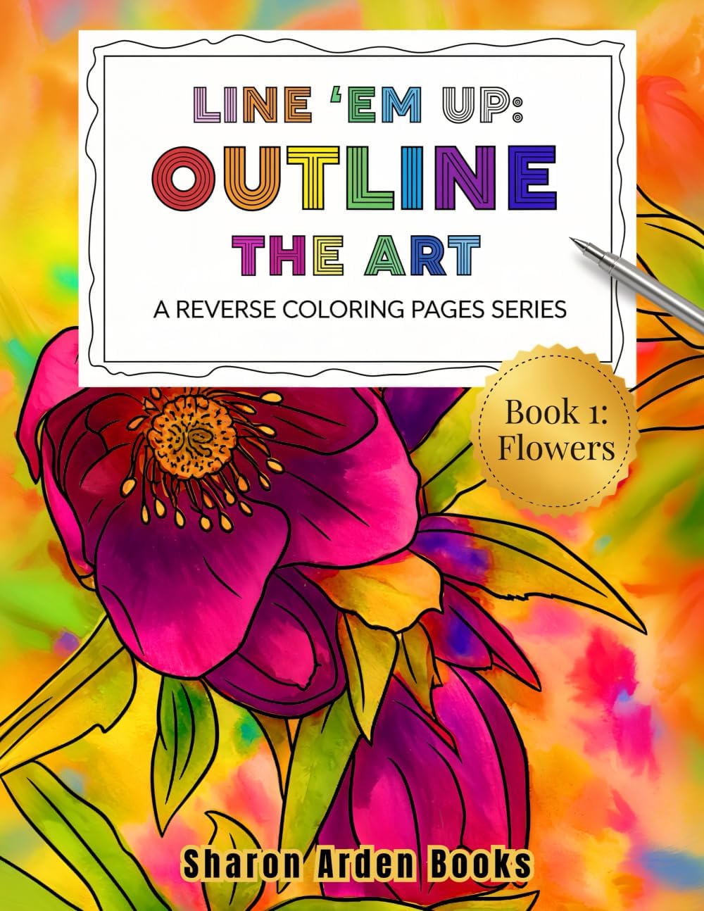 Line 'Em Up: Outline The Art: A Reverse Coloring Pages Series - Image 1