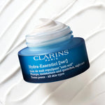 Clarins Hydra-Essentiel Night Cream side angle product shot