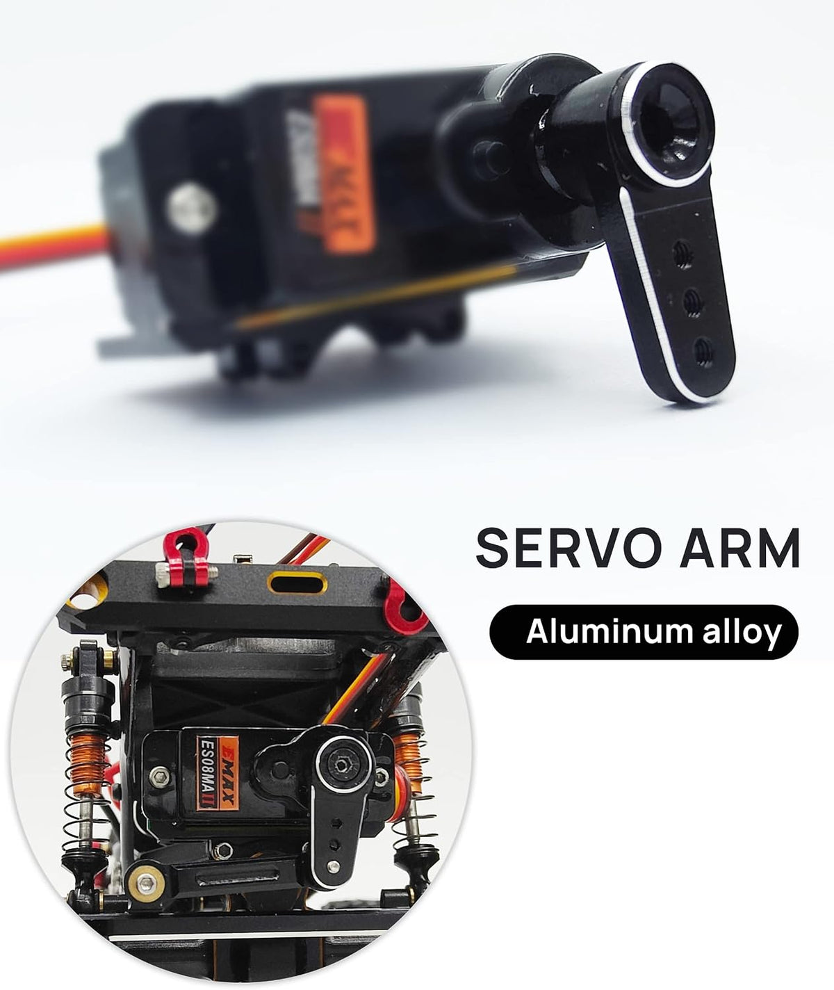 Hoplex RC crawler replacement servo packaged with mounting bracket