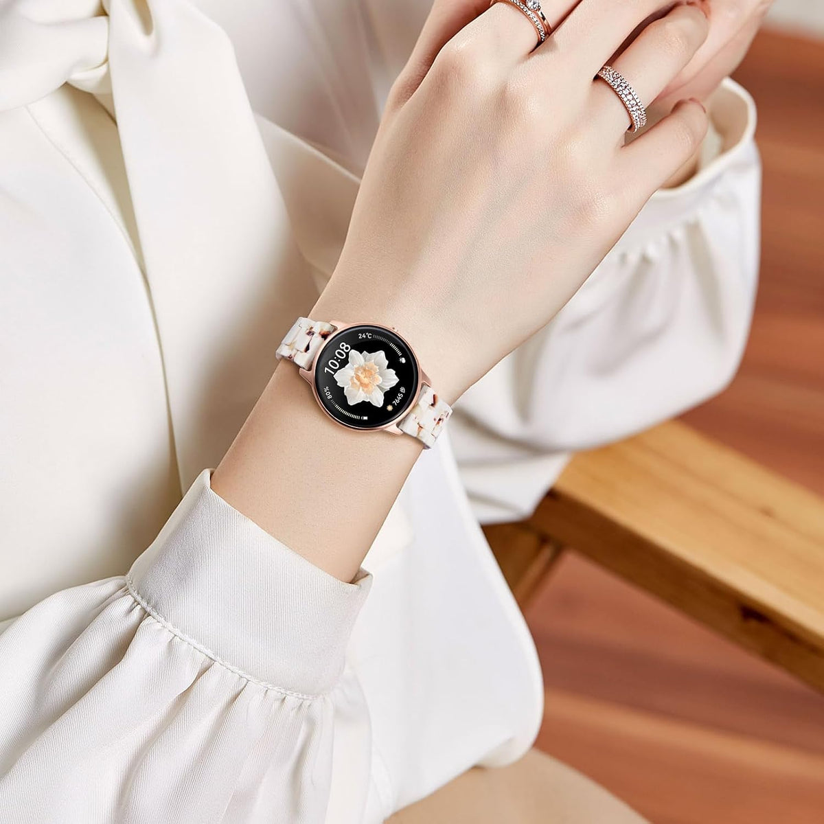 BINLUN replacement watch strap stainless steel clasp closeup