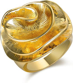 Aprilery band ring showcasing geometric dome architecture and contours