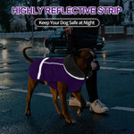 Doglay winter dog coat back showing waterproof zipper detail