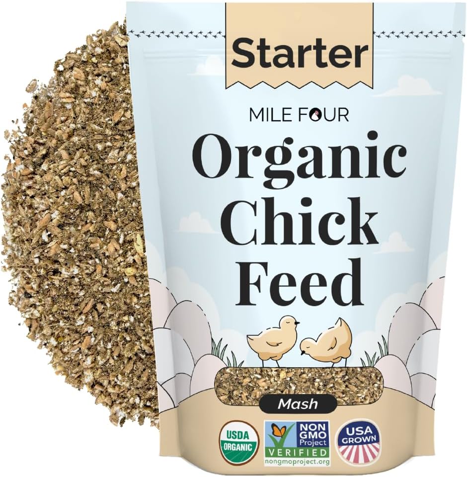 Mile Four Organic Starter Chick Mash front view 2 pound bag