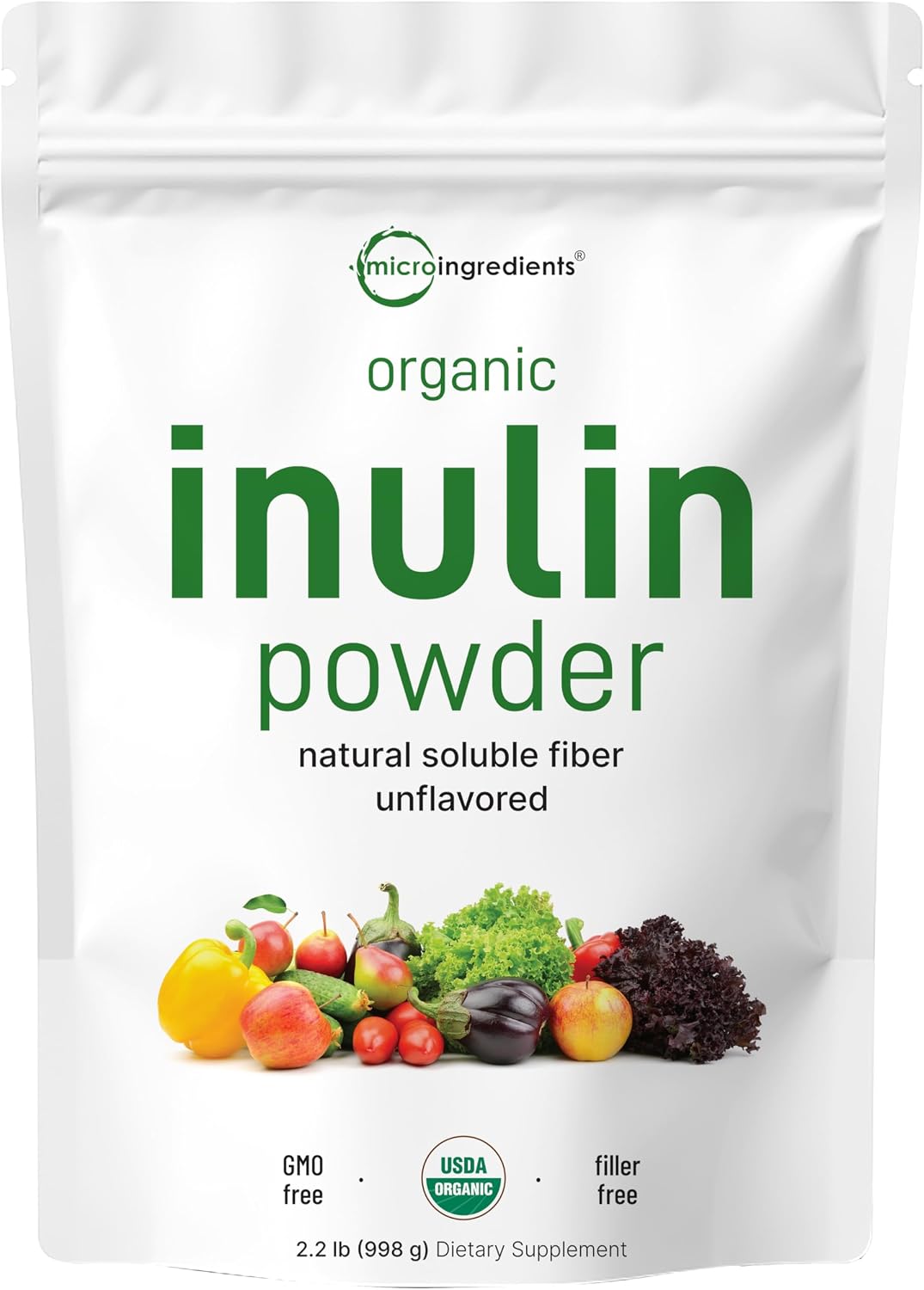 Micro Ingredients Organic Inulin FOS Fiber Powder, 1.1 lb | Quick Water-Soluble Prebiotic | Natural Unflavored Fiber for Yogurt, Smoothies, & Drinks | Vegan Friendly, Dissolves Clear, Non-GMO - Image 9