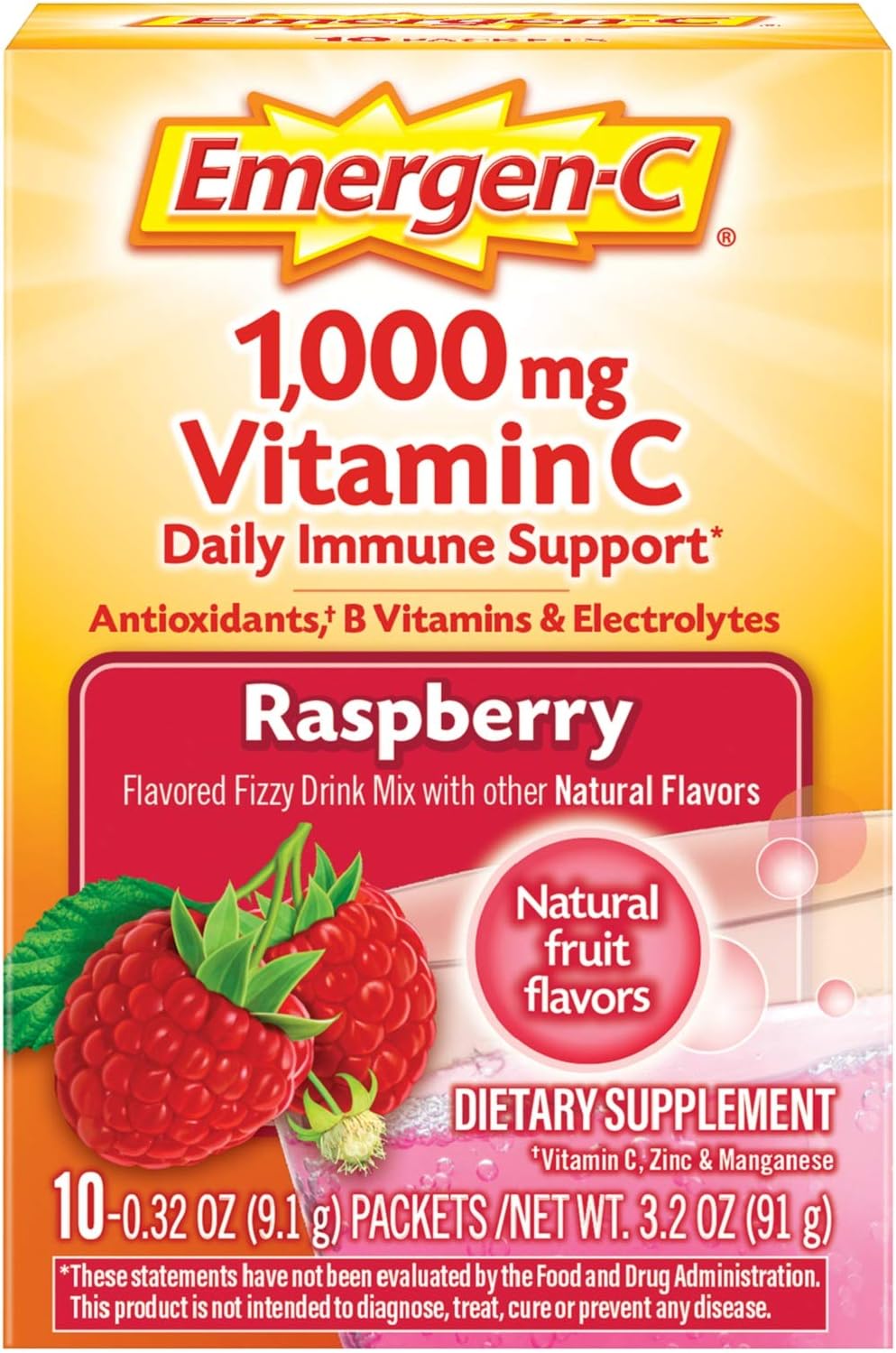 Emergen-C Raspberry, 10-count - Image 1