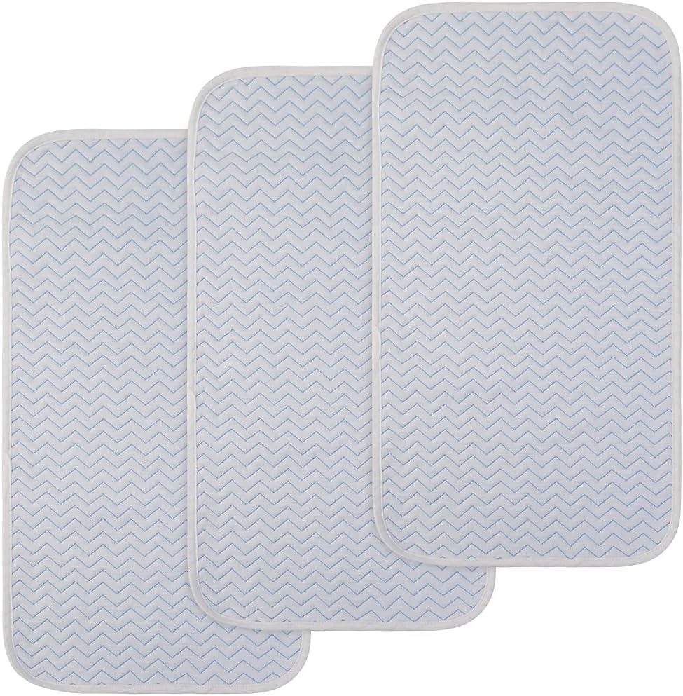 BlueSnail quilted waterproof changing pad liners front view