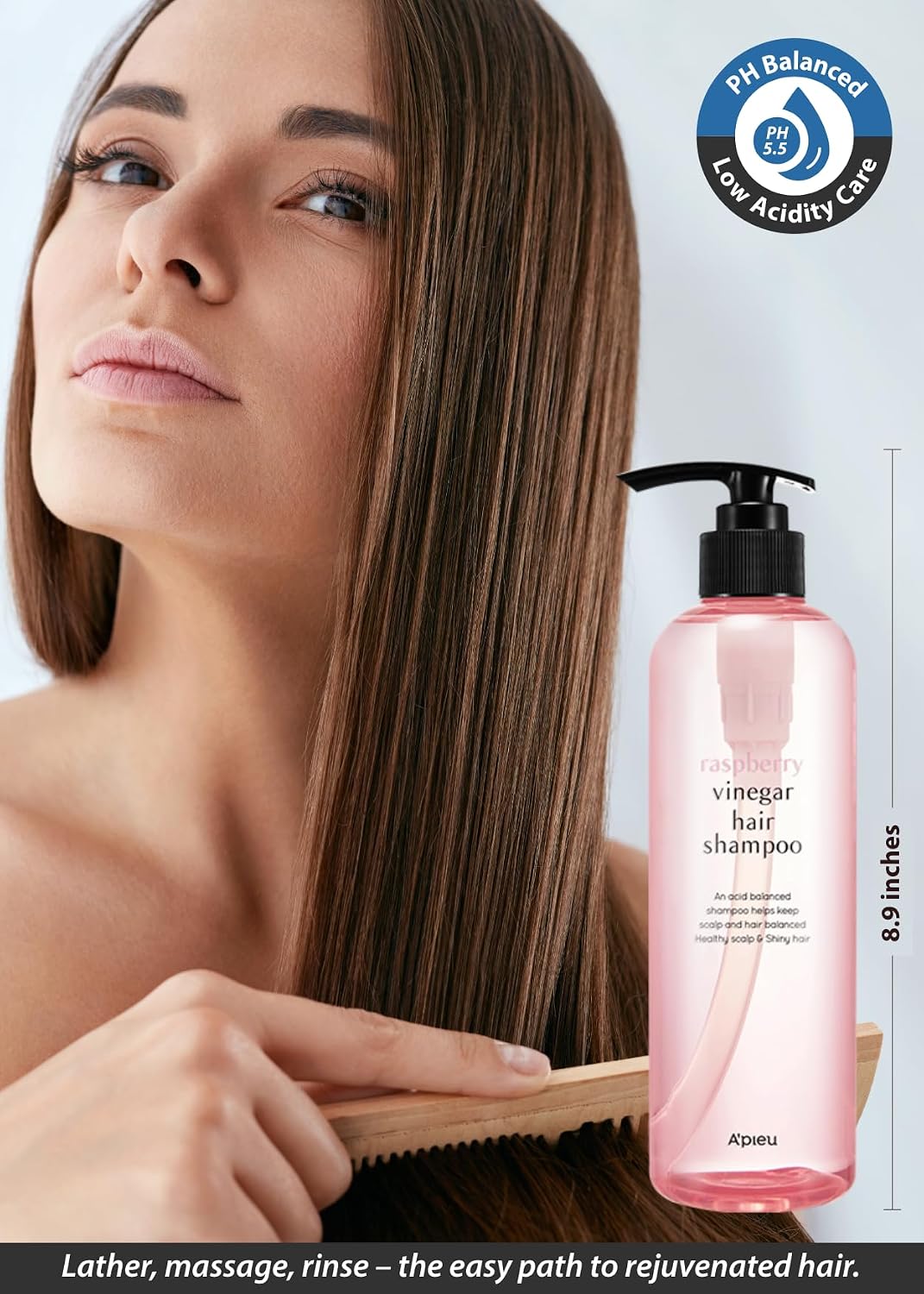 APieu Raspberry Vinegar Hair Shampoo bottle with cap