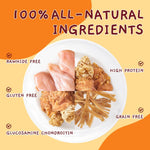 Braided beef tendon dog bones with real chicken wrapping for large dogs