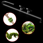 FEBSNOW multi purpose terrarium suction cups holding lightweight accessories on acrylic walls.