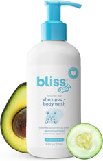 Bliss Baby Shampoo and Body Wash front view of the eight fluid ounce bottle