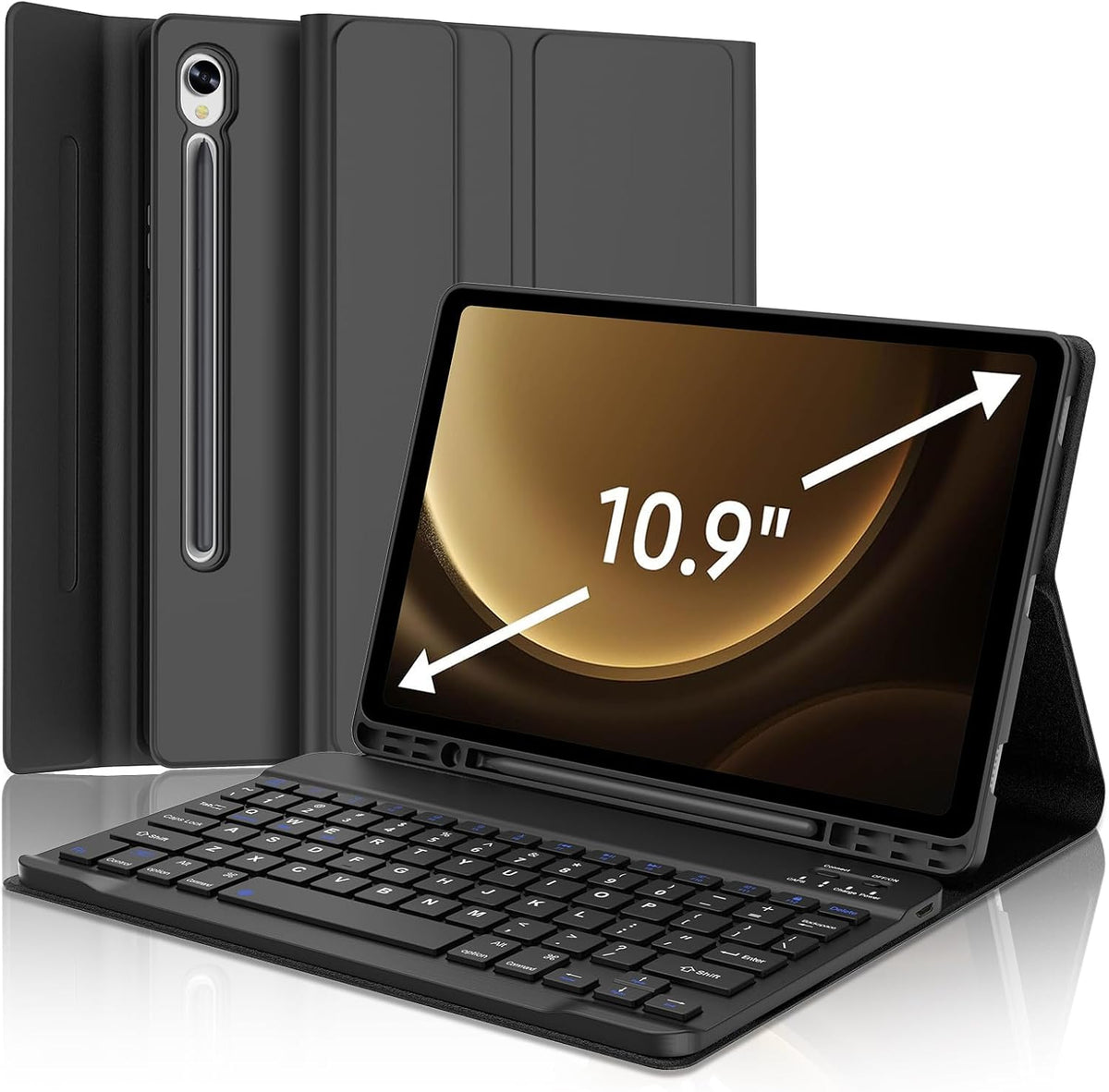 Sengbirch keyboard case for Samsung Galaxy Tab front view