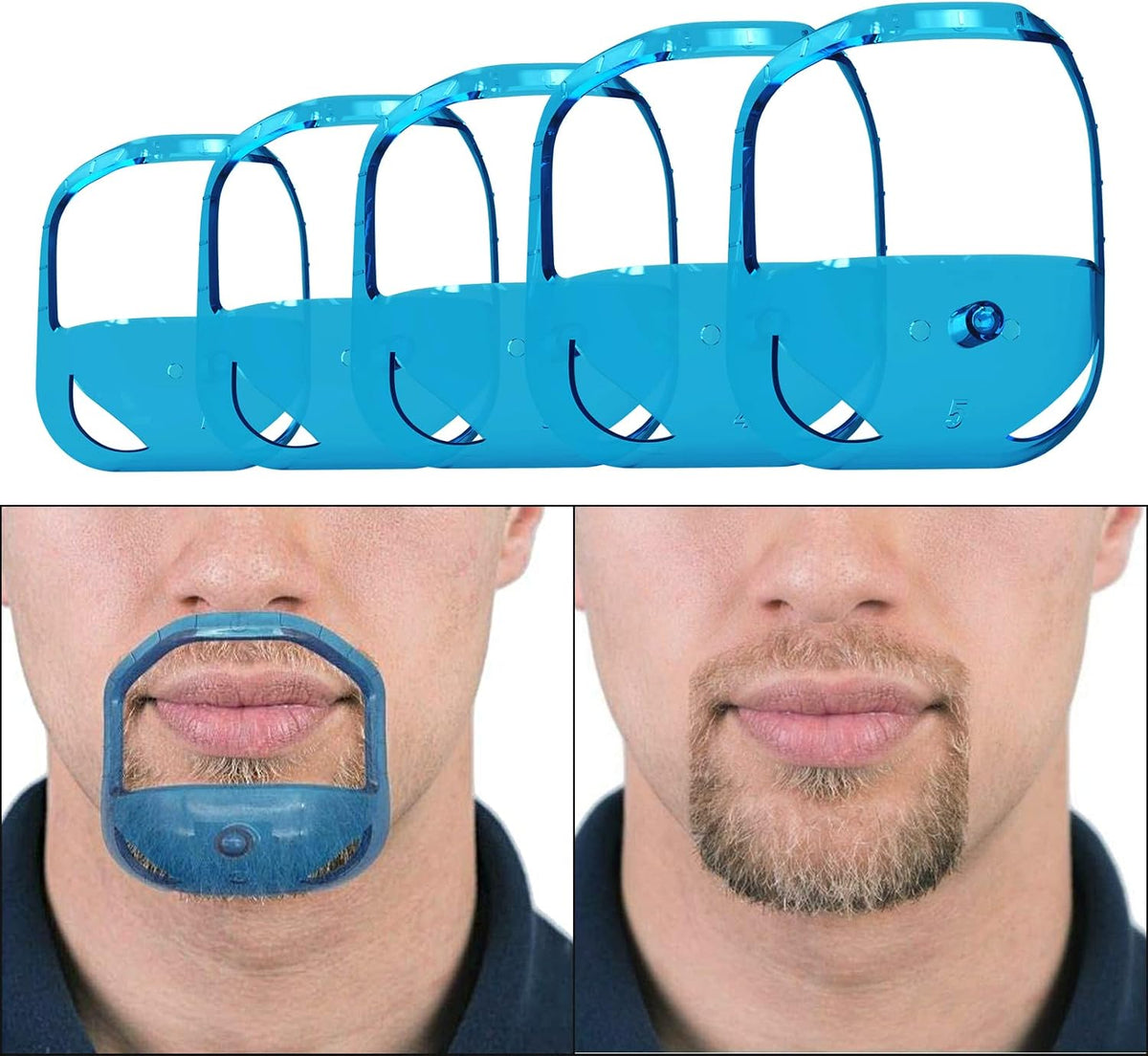 Linkidea blue clear beard trimming template and guide shaper