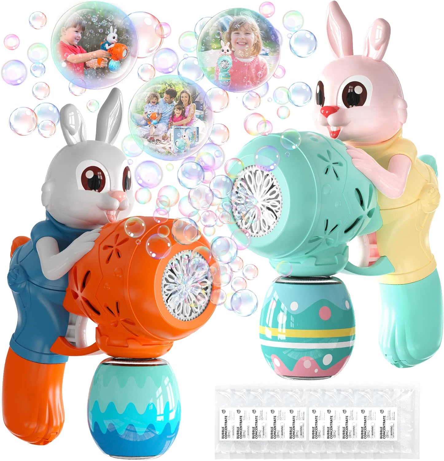 Iflove rabbit bubble guns for toddlers front view